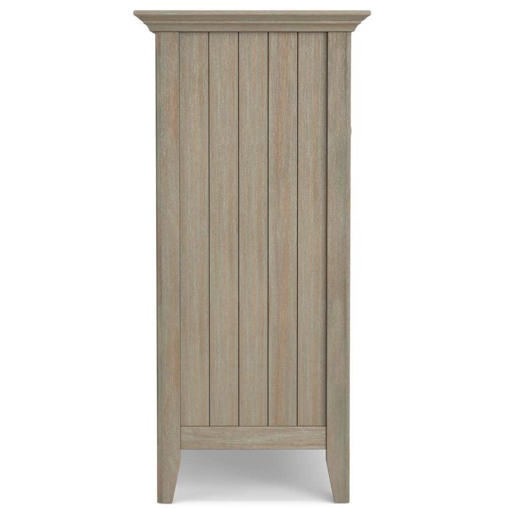 Simpli Home Bedford 54"W Solid Wood Sideboard Buffet and Wine Rack, 2 Drawers, and 2 Cabinets