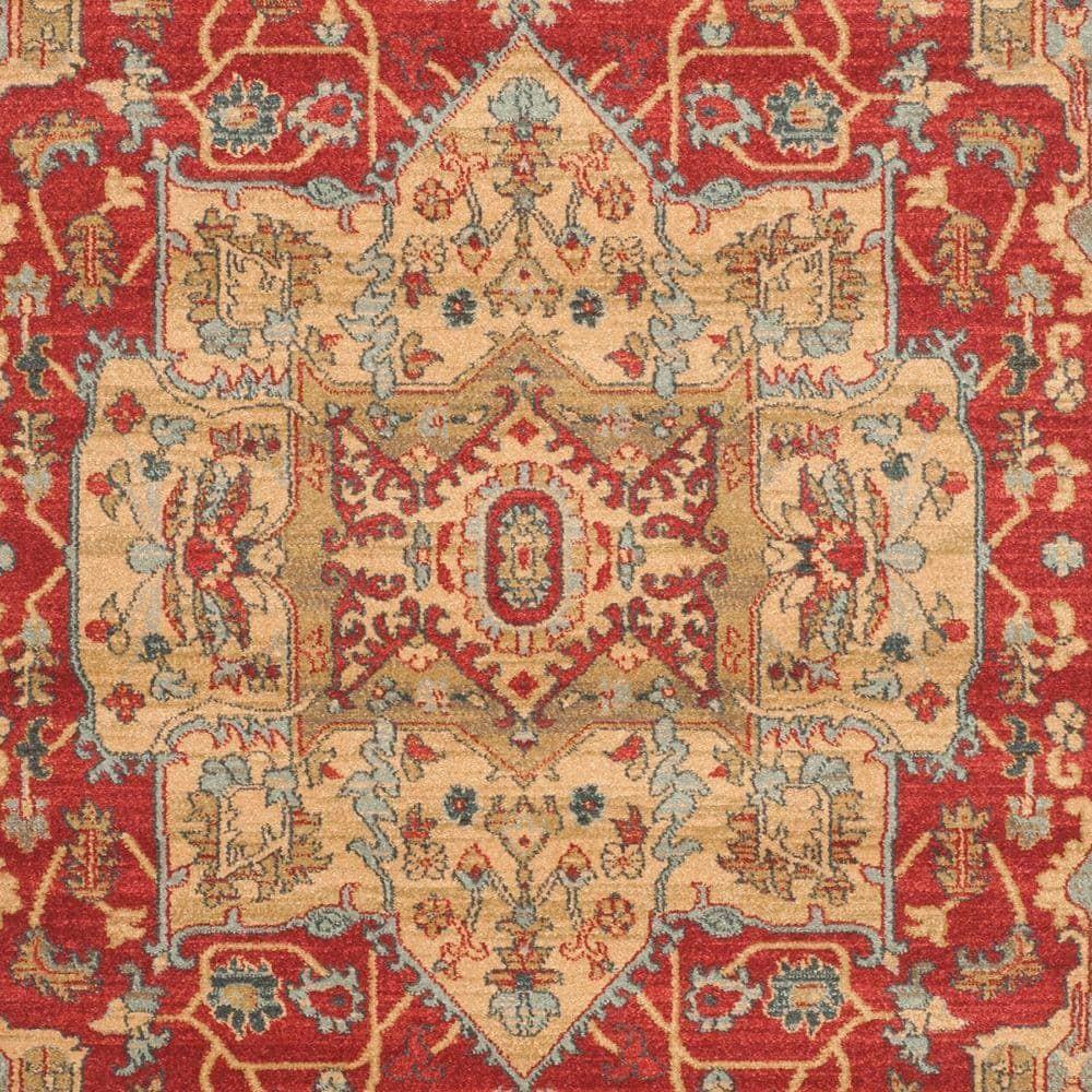 Mahal MAH625 Power Loomed Area Rug - Natural/Navy - 5'1"x7'7" - Safavieh.