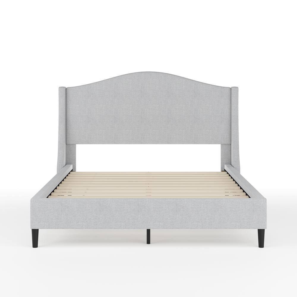 Martha Stewart Martha Stewart Amelia Upholstered Platform Bed With Curved Headboard