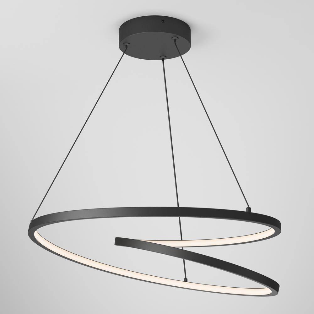 Artika Salto 26-Watt 1 Light Black Modern 3 CCT Integrated LED Pendant Light Fixture for Dining Room or Kitchen