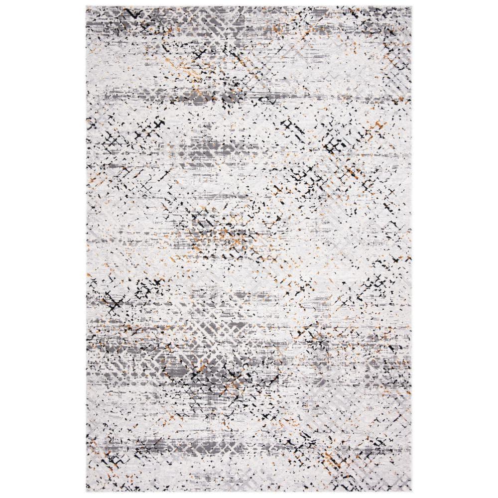 Amalfi AMF552 Power Loomed Area Rug - Cream/Charcoal - 5'3"x7'6" - Safavieh.