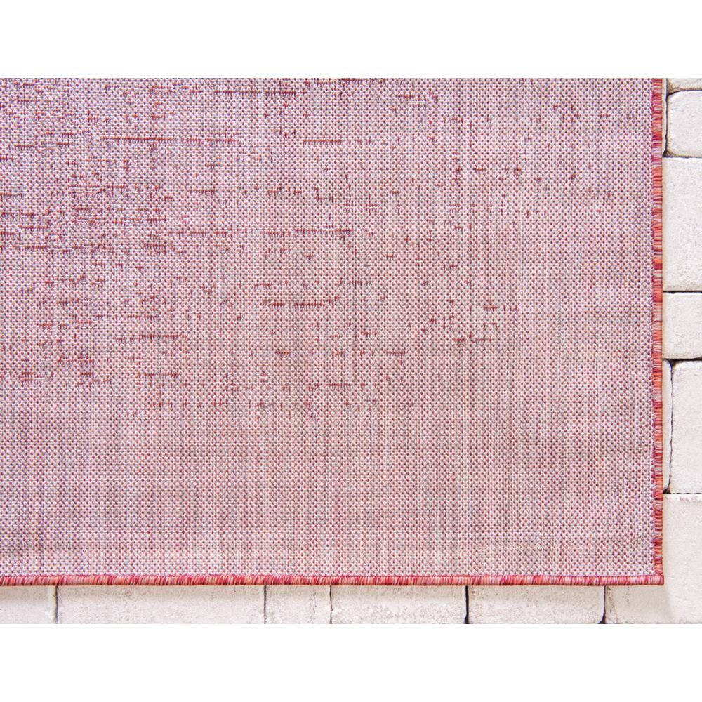 Unique Loom 7' 1 x 10' 0 Rectangle Indoor/Outdoor Modern Rust Red Area Rug