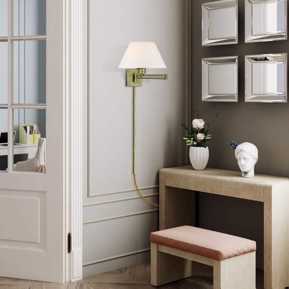Livex Lighting 1 - Light Wall Light in  Antique Brass