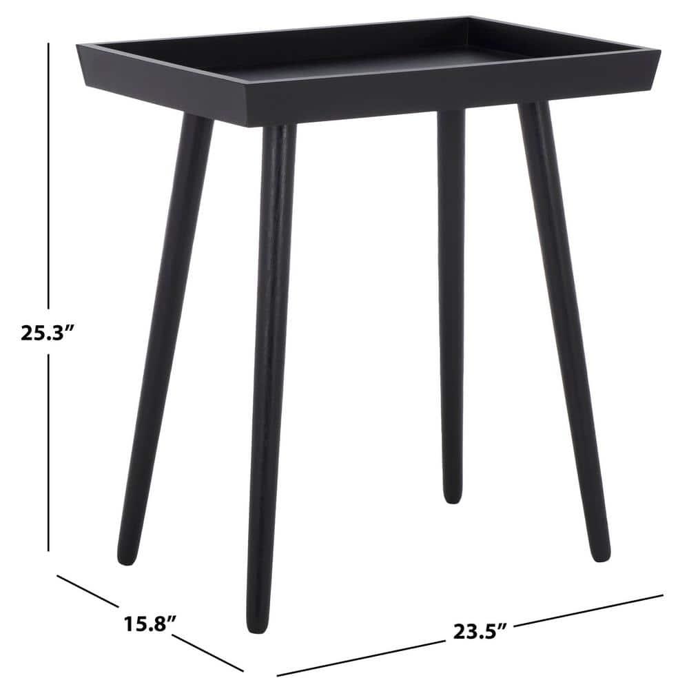 Nonie Tray Accent Table - Black - Safavieh