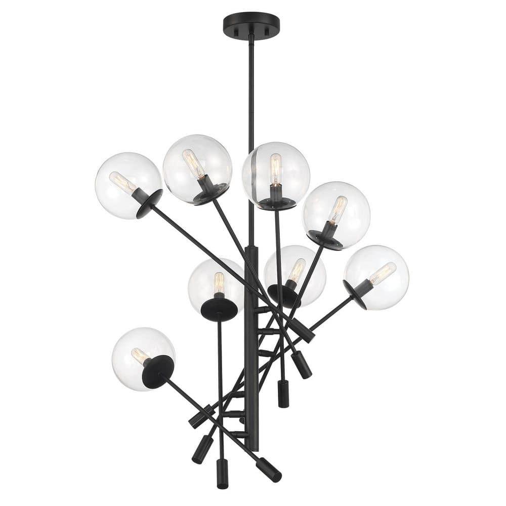 2748-66A-Minka Lavery-Auresa - 8 Light Pendant-24.13 Inches Tall and 32 Inches Wide-Coal Finish