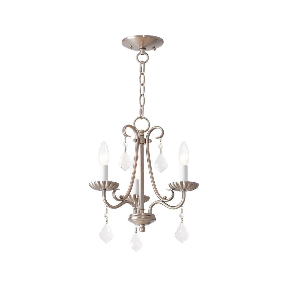 Livex Lighting Daphne 3 - Light Chandelier in  Brushed Nickel