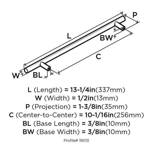 Wayfair Basics® Bar Pulls 10 1/16" Center to Center Bar Pull