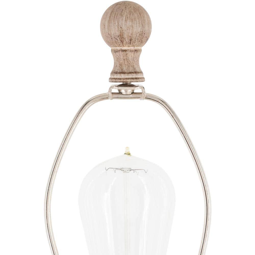 Eburne Classic Gray Floor Lamp with Linen Polyester Shade