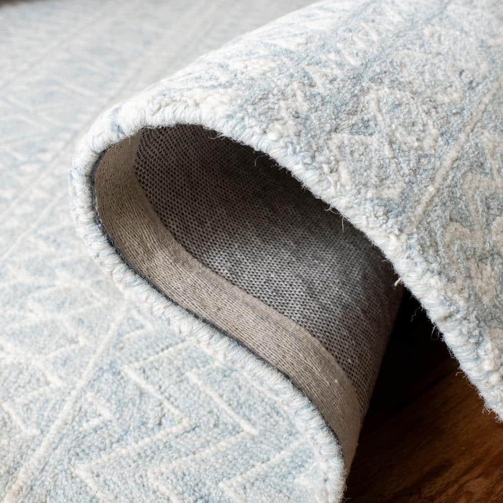 Micro-Loop MLP502 Hand Tufted Indoor Area Rug - Aqua/Ivory - 4'x6' - Safavieh