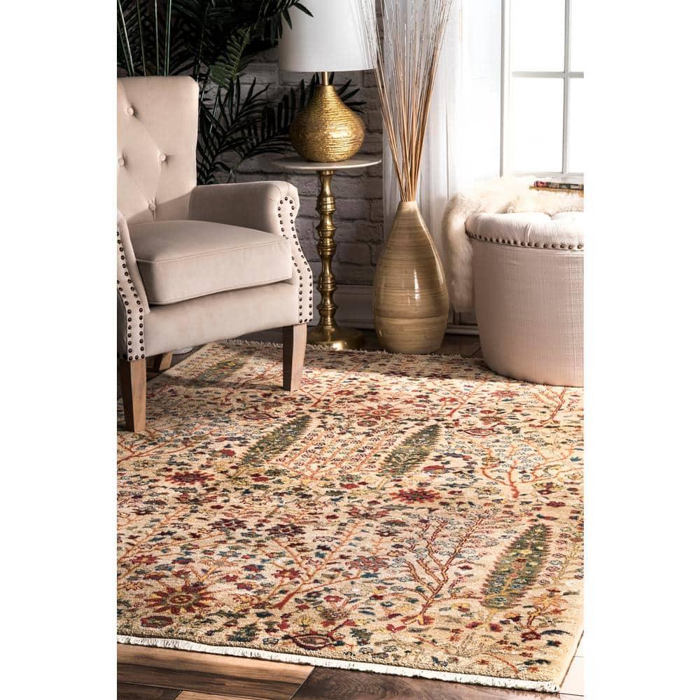 Nuloom Dasilva Geometric 7x9 Indoor Area Rug for Living Room Bedroom Dining Room Kitchen, Olive/Multicolor