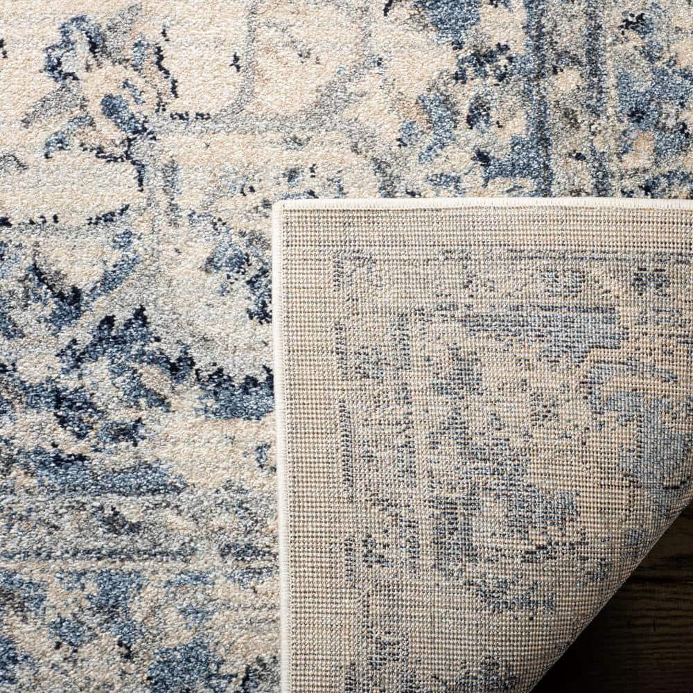 Charleston CHL411 Loomed Indoor Runner Rug - Ivory/Navy - 2'x6' - Safavieh