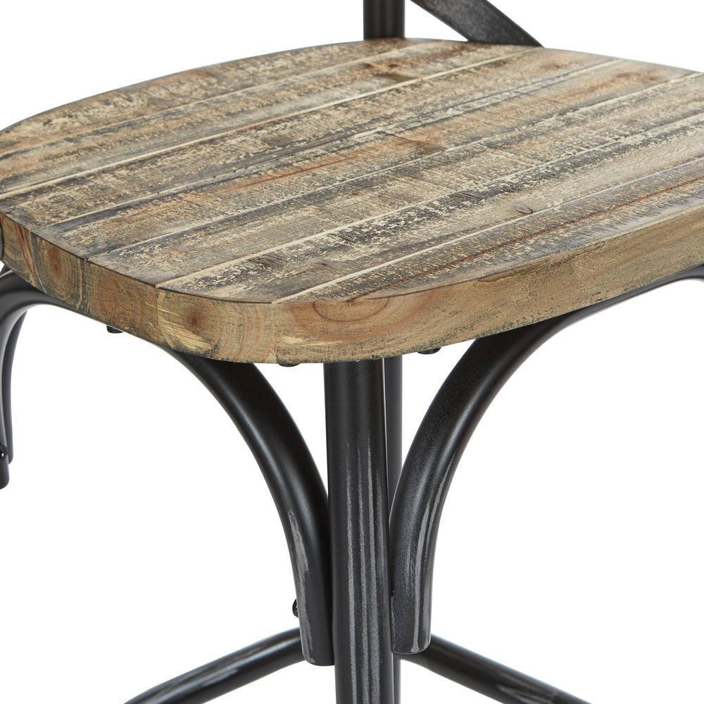 OSP Home Furnishings Somerset 30" Bar Stool with Back in Antique Black K/D