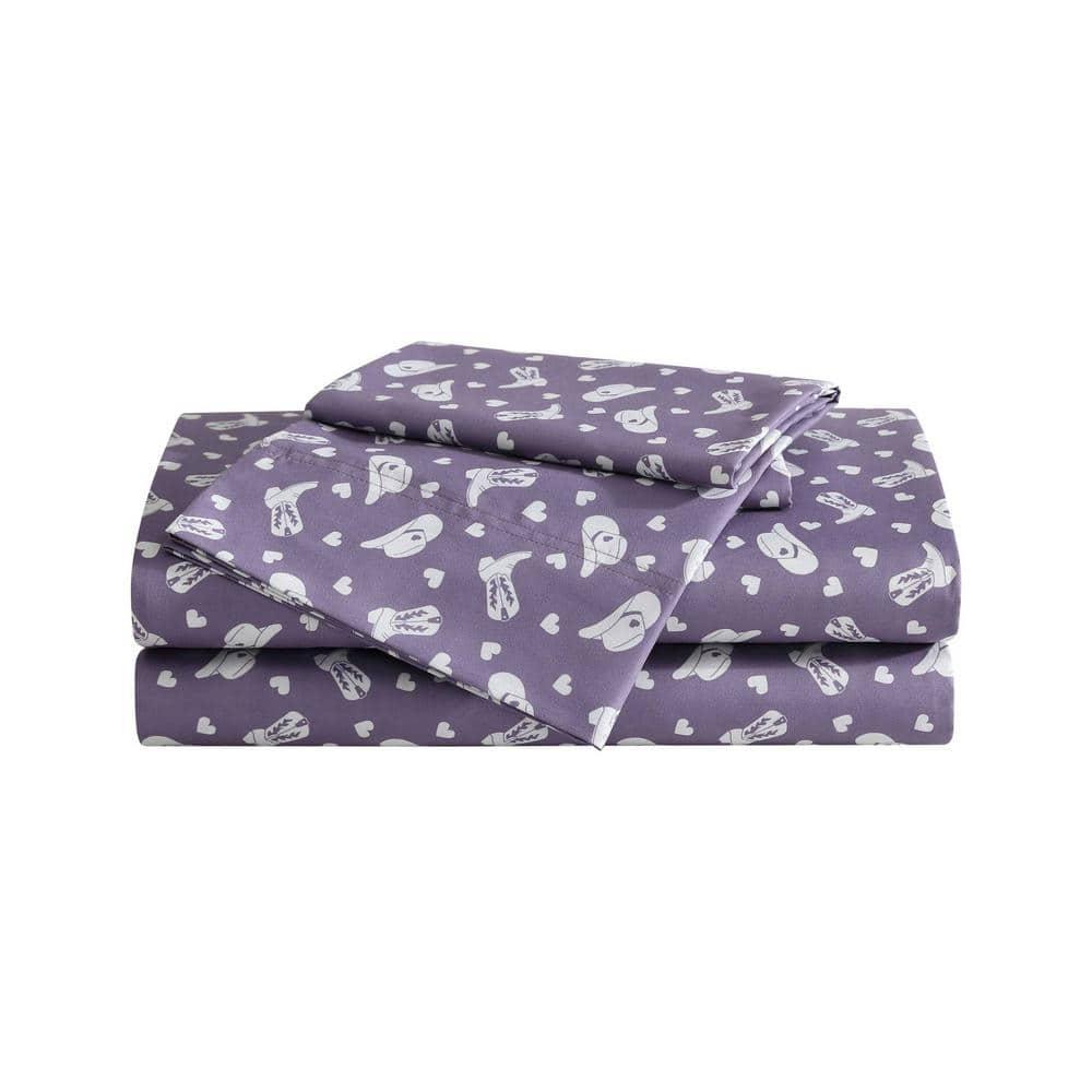 Betsey Johnson Cowgirl Disco Purple Full Sheet Set