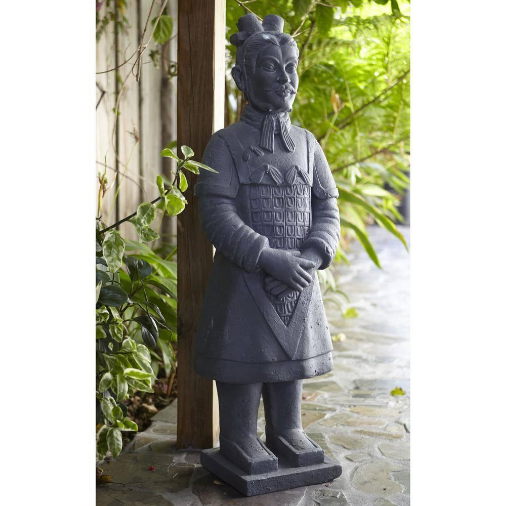 Arlmont & Co. Atas Warrior Weather Resistant Stone Garden Statue
