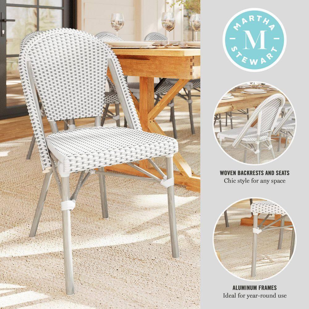 Martha Stewart Martha Stewart Lily Pond All-Weather Stackable Patio Bistro Dining Chair
