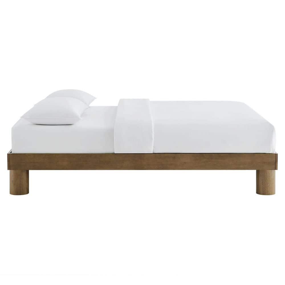 Modway Runa Wood Platform Bed In French Oak