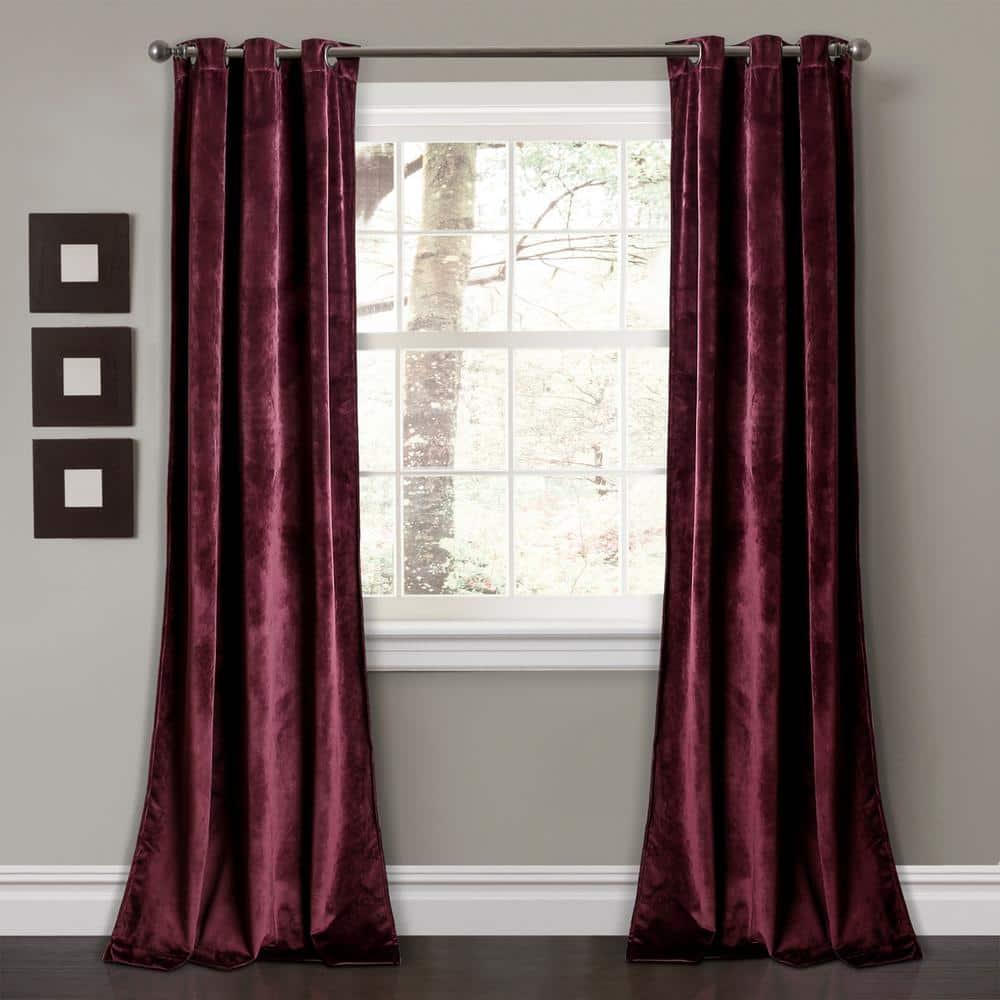 Lush Decor Prima Velvet Solid Velvet Solid Room Darkening Thermal Curtain Panels (Set of 2)