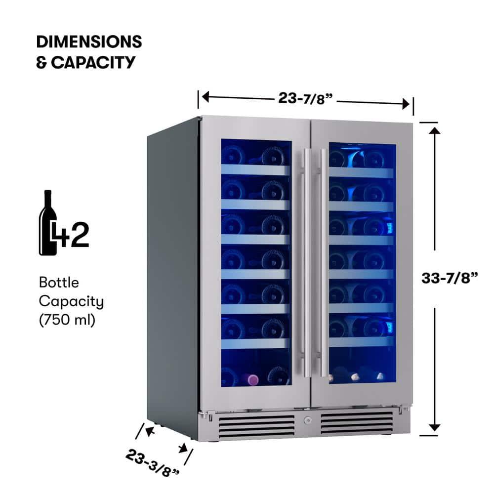Zephyr Presrv 24" 42-Bottle Dual Zone Wine Cooler