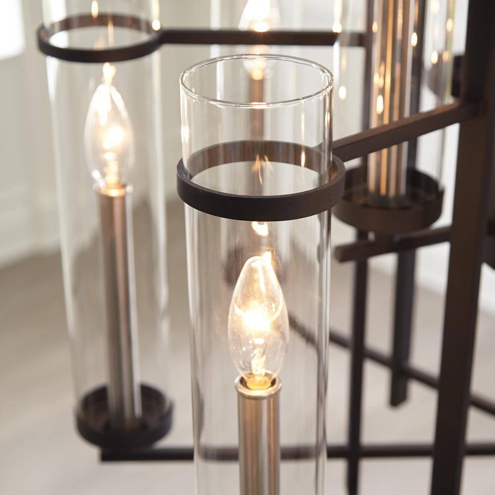 Generation Lighting Ethan 30" Forged Iron 2-Tier 12-Light Chandelier