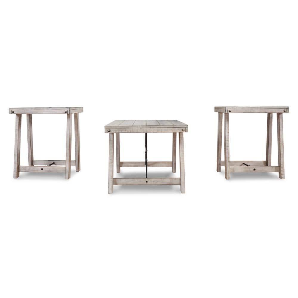 3pc Carynhurst Coffee and End Table Set White - Signature Design by Ashley