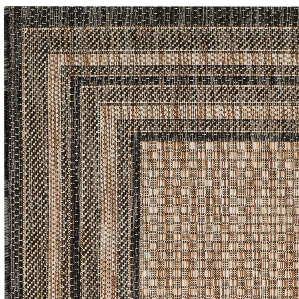 Courtyard CY8475 Power Loomed Indoor and Outdoor Accent Rug - Natural/Black - 2'7"x5' - Safavieh