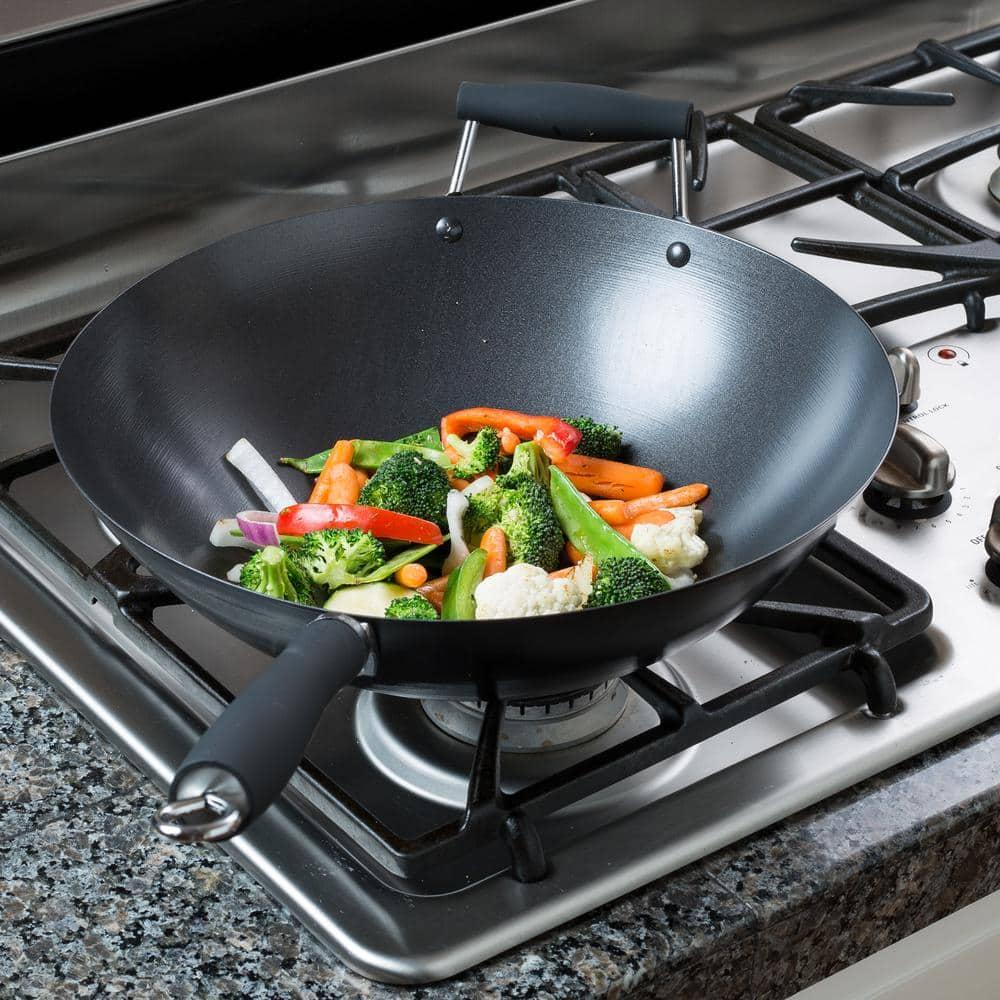 Hong Kong Chopstick House Carbon Steel Wok with Helper Handle