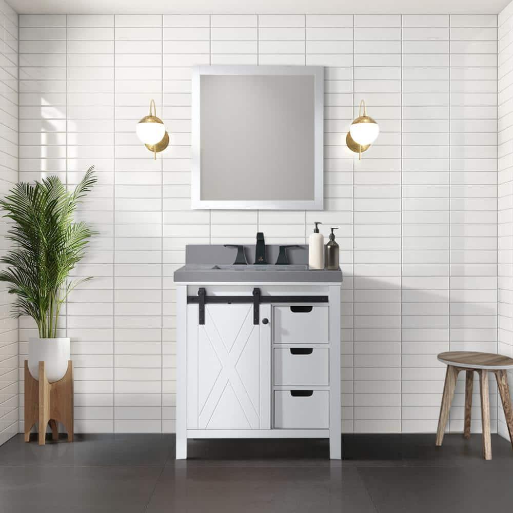 Lexora Marsyas 30 in W x 22 in D Single Bath Vanity