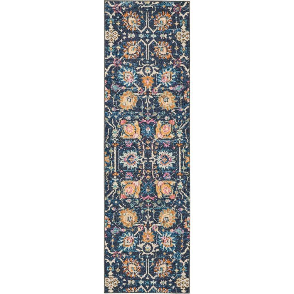 Nourison Passion Bohemian Indoor Rug Navy 2'2" x 7'6"