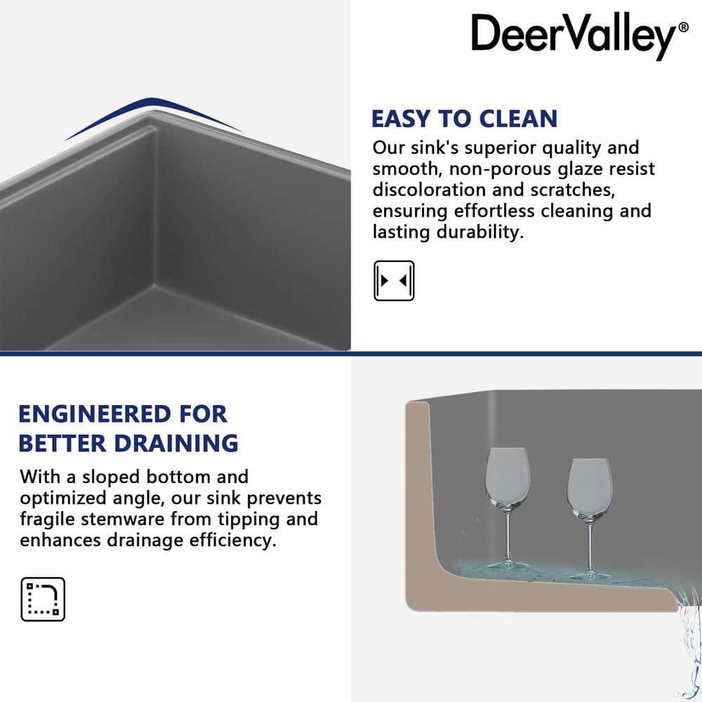 33" L X 20" W White Fireclay Double Bowl Workstation Farmhouse Kitchen Sink with Cutting Board And Dish-Drying Rack