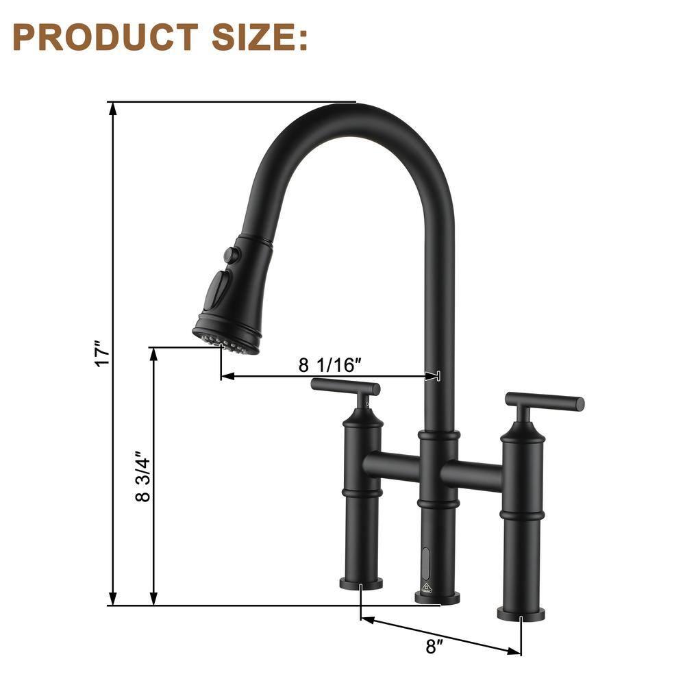 CASAINC 1.8 GPM Single-Handle Spring Pull-Down Kitchen Faucet Single Hole Faucet
