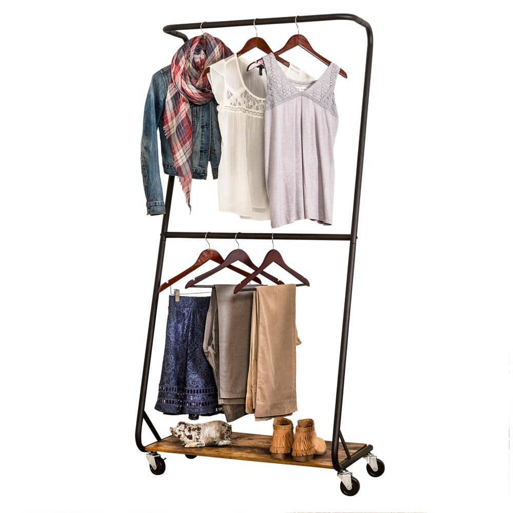 Arnit 33.46'' Metal Rolling Clothing Rack