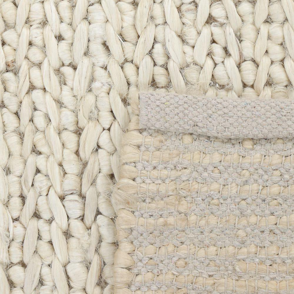 Wayne Jute Beige 9 ft. x 12 ft. Hand Woven Contemporary Transitional Area Rug
