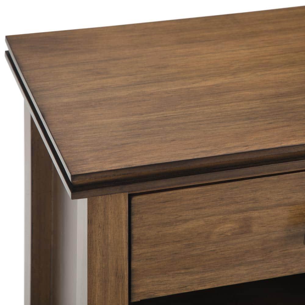 Simpli Home Artisan 24"W Solid Wood Nightstand with Drawer and Shelves