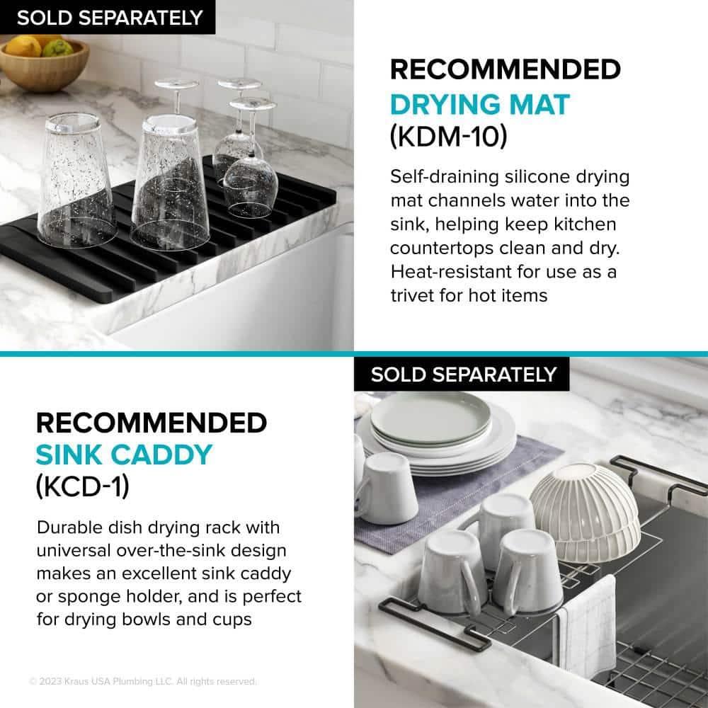 KRAUS Kore™ Workstation 27-inch L Undermount 16 Gauge Single Bowl Stainless Steel Kitchen Sink with Accessories