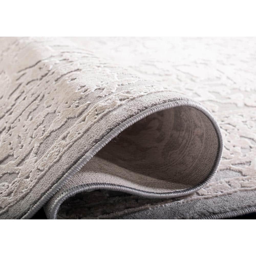 Reflection RFT665 Power Loomed Area Rug - Light Grey/Cream - 8'x10' - Safavieh.