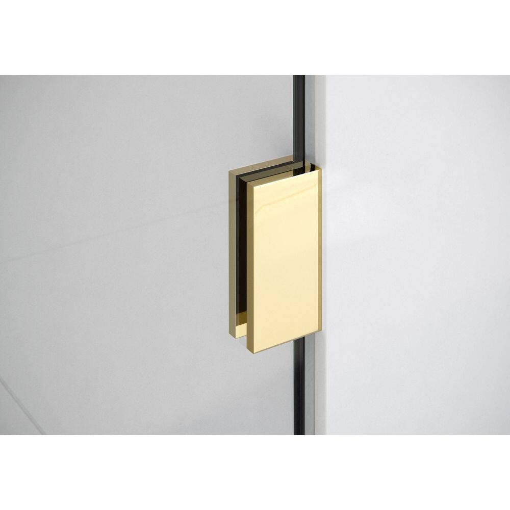 Polished Brass 46.75" x 78" Frameless Glass Shower Door