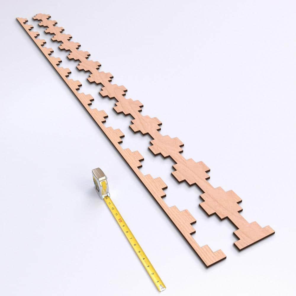 Ekena Millwork Gypsum Adjustable Wood Decorative Slat Wall Panel Kit