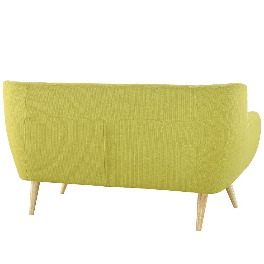 Modway Remark Modern Upholstered Fabric Loveseat in Wheatgrass Green