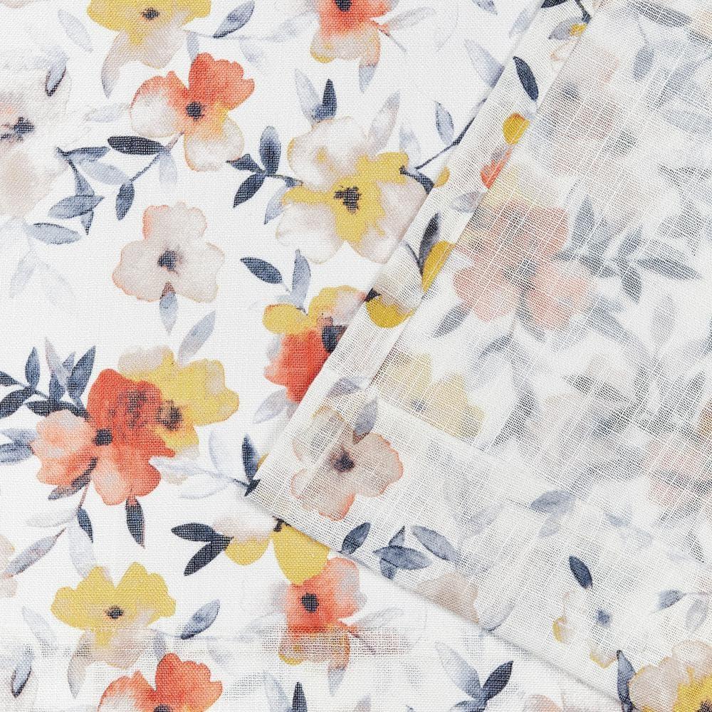 Nicole Miller Nicole Miller New York Hattie Light Filtering, Semi Sheer Rod Pocket Curtain Panels (Set of 2)