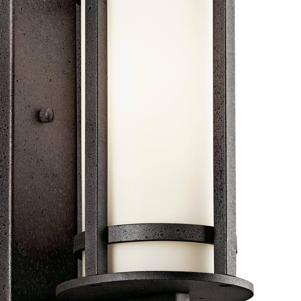 Outdoor Wall Light With Opal Etched Glass - Modern Design For Rustic, Country, And Lodge Décor