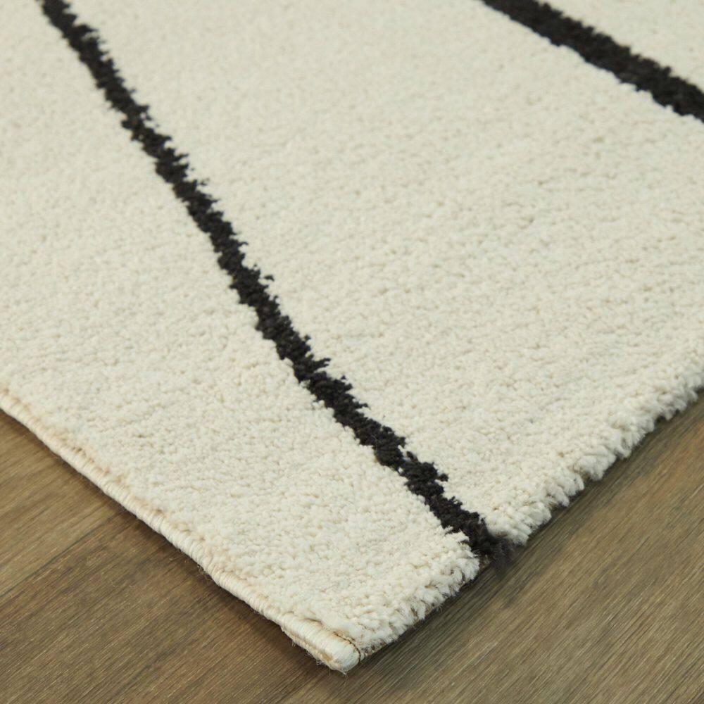 Descartes Abstract Modern Area Rug Charcoal 8'9" x 12' 9' x 12' Ivory