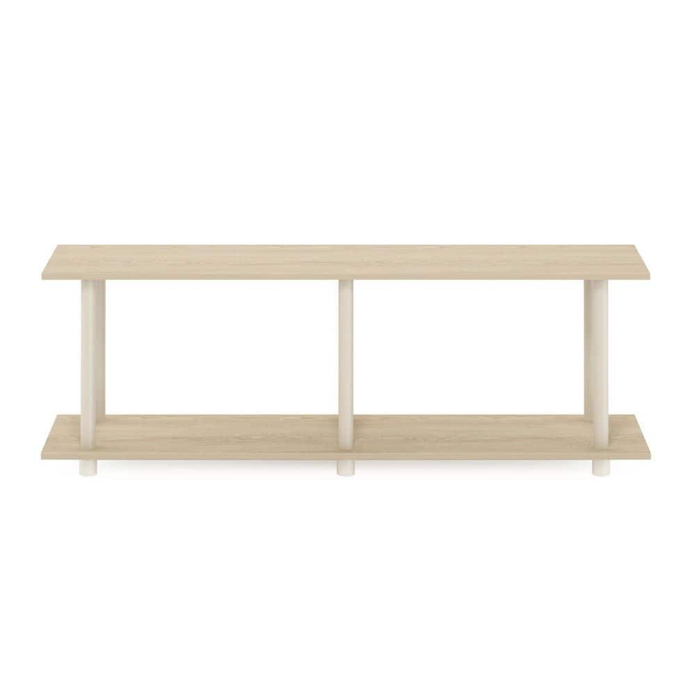 Furinno 22086BHOBE Turn-N-Tube No Tools Modern Rectangle Side Table, Bauhaus Oak & Beige
