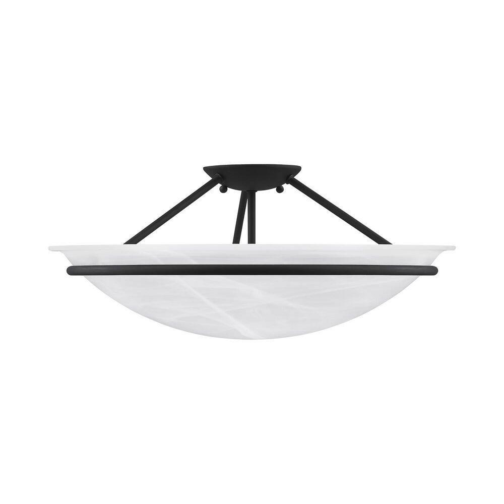 Livex Lighting Newburgh 3 - Light Semi-Flush Mount in  Black