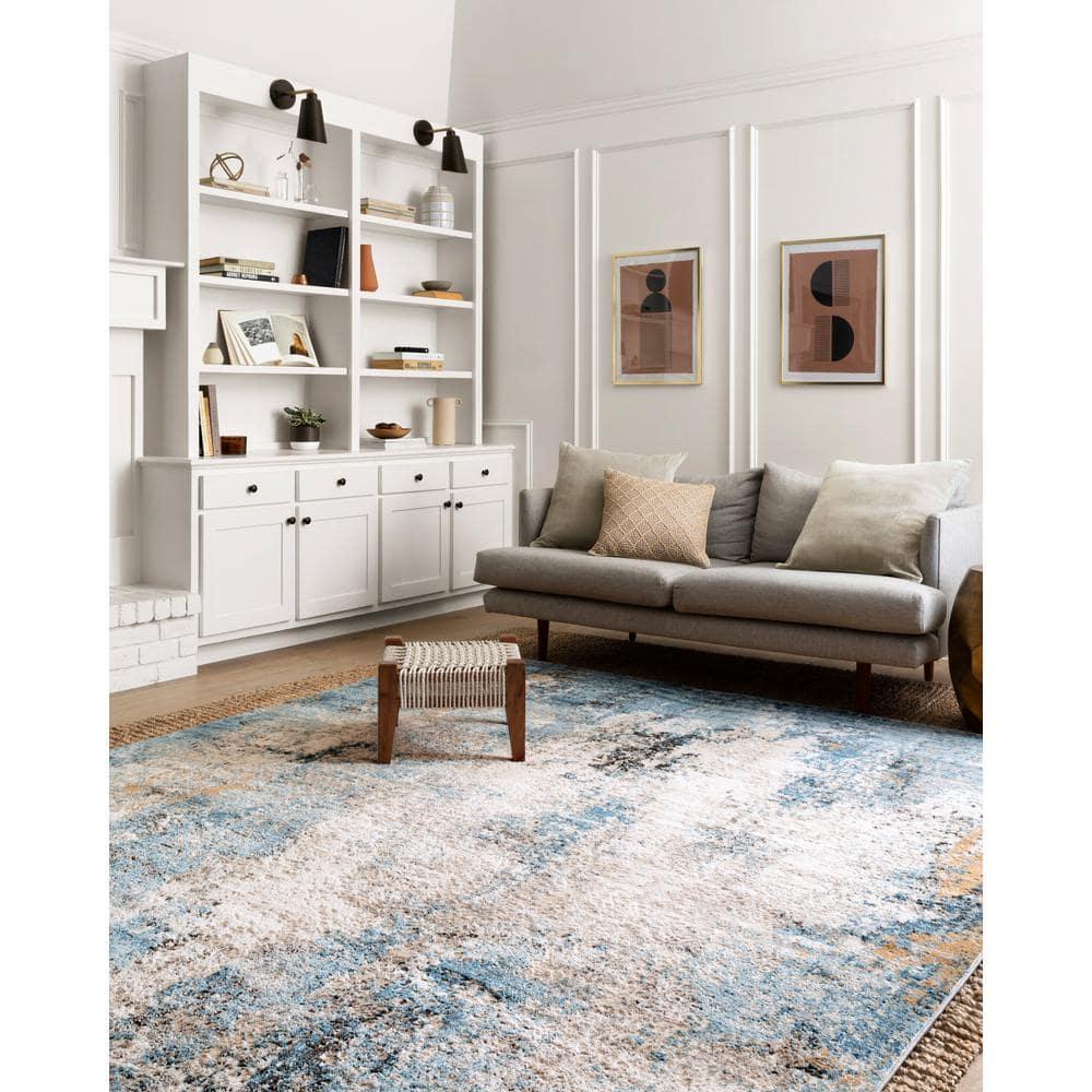 Loloi II Alchemy Abstract Denim / Ivory Area Rug