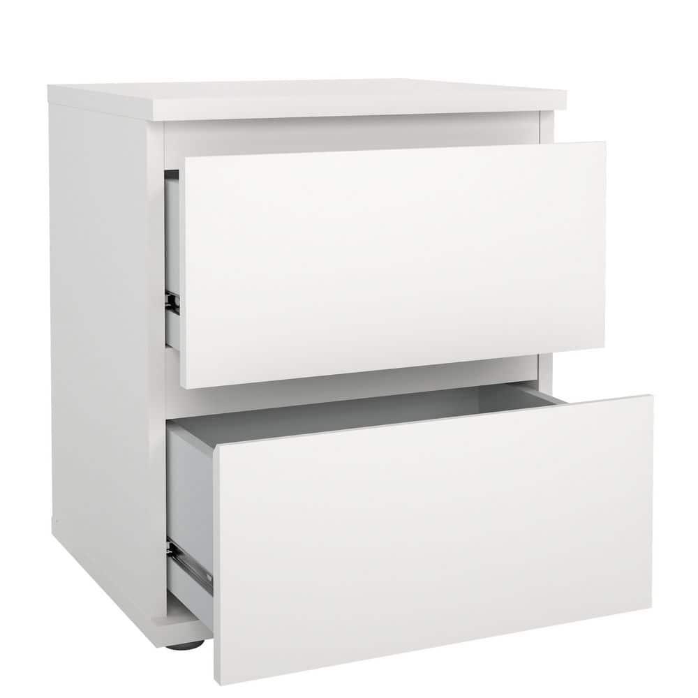 Tvilum, Aurora 2 Drawer Nightstand, White