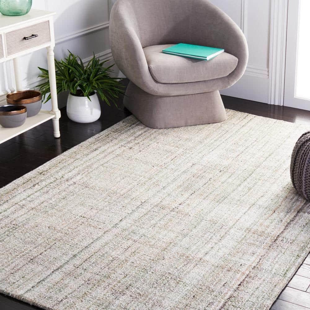 Abstract ABT143 Handmade Indoor Area Rug - Green/Sage - 6'x9' - Safavieh