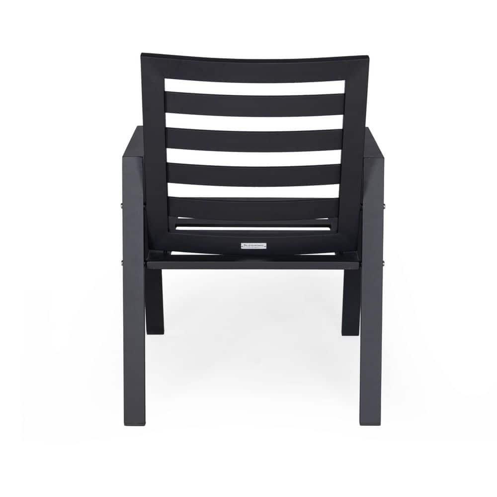 7-Piece Patio Dining Set With 60" Round Aluminum Dining Table And 6 Dining Armchair