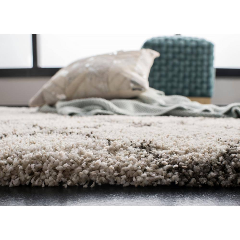 Hudson Shag SGH282 Power Loomed Indoor Area Rug - Ivory/Grey - 8'x10' - Safavieh
