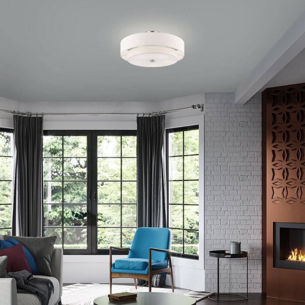 Livex Lighting Meridian 5 - Light Semi-Flush Mount in  Brushed Nickel