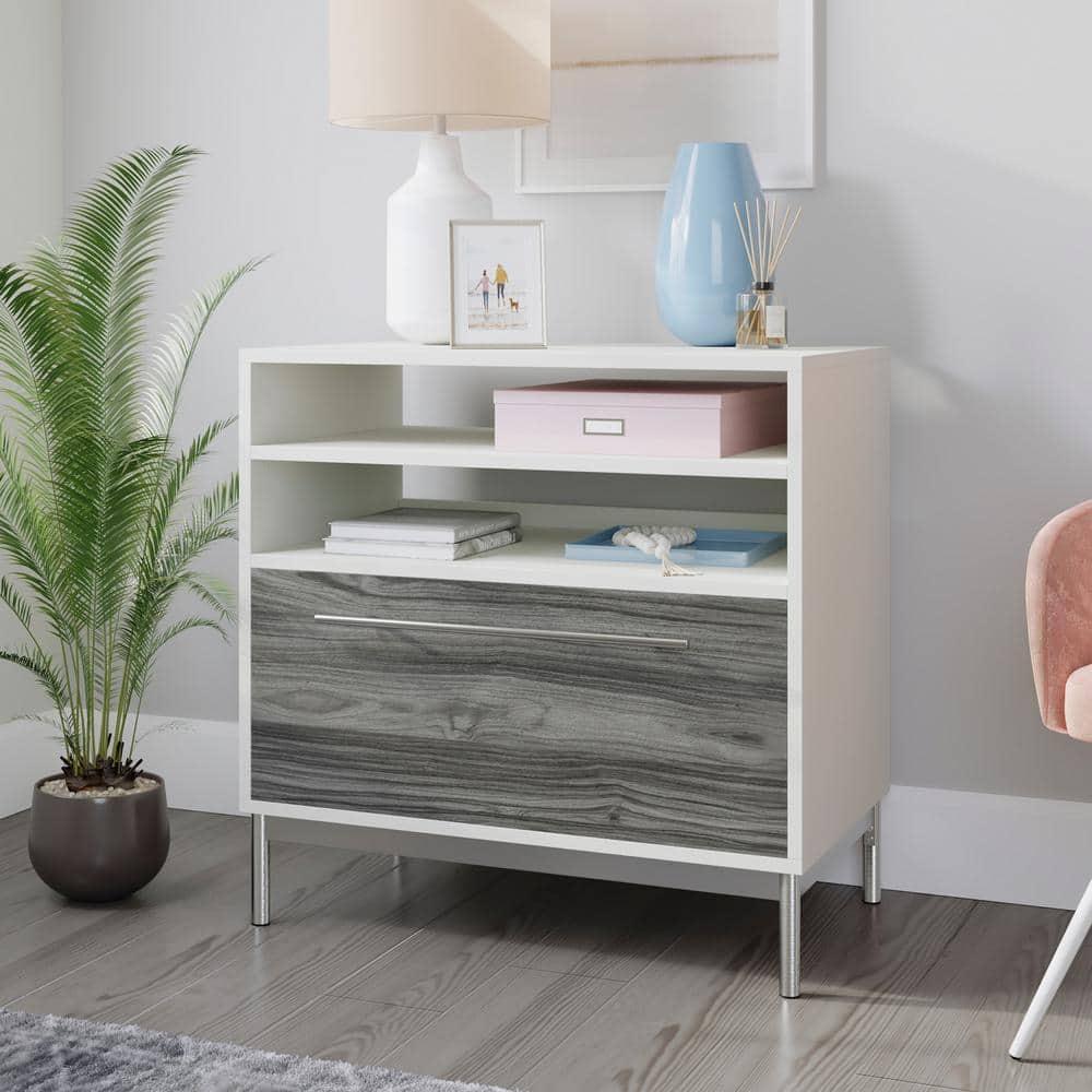 Sauder Vista Key Engineered Wood Lateral File Cabinet in Pearl Oak/Misted Elm